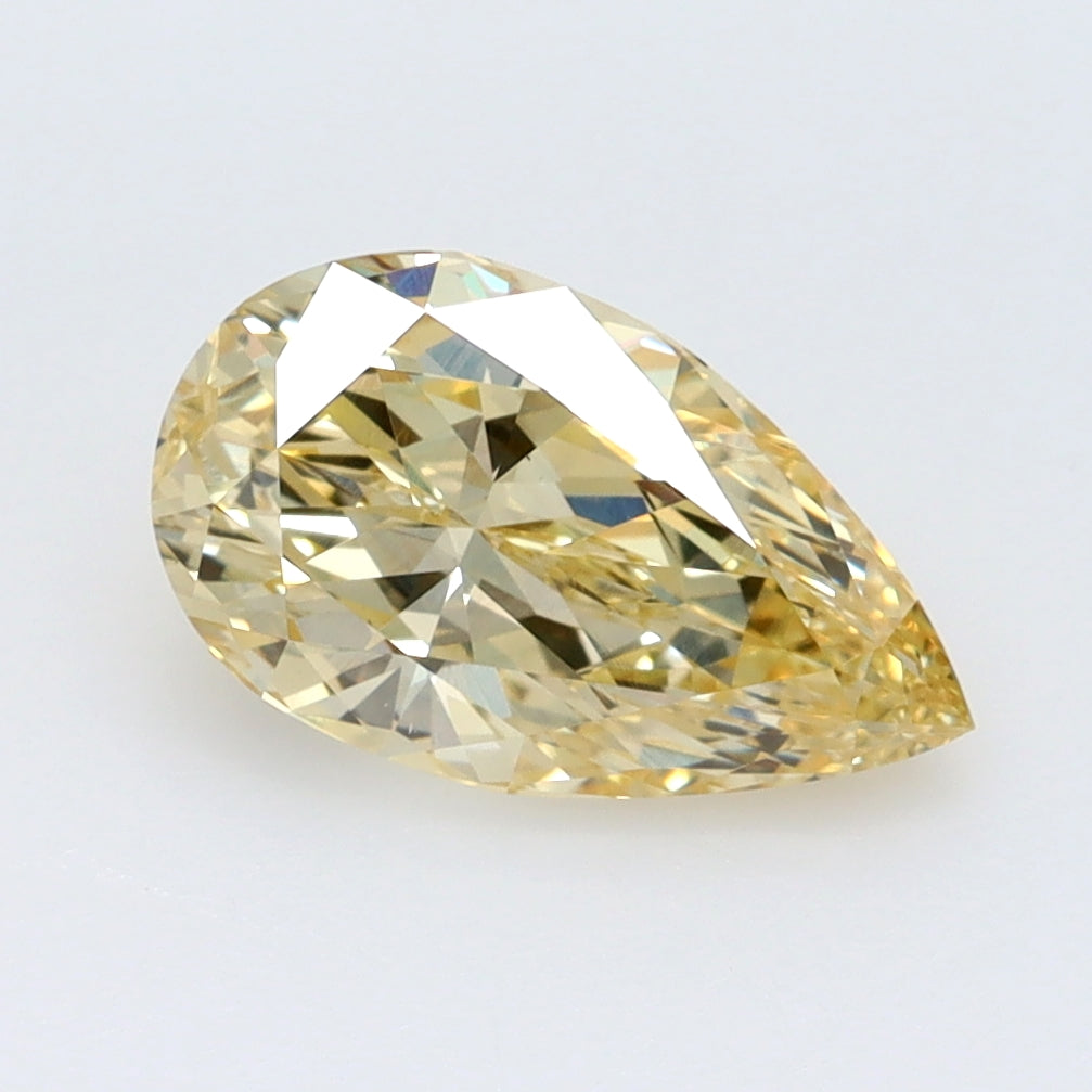 1.39 Carats Yellow Pear Brilliance