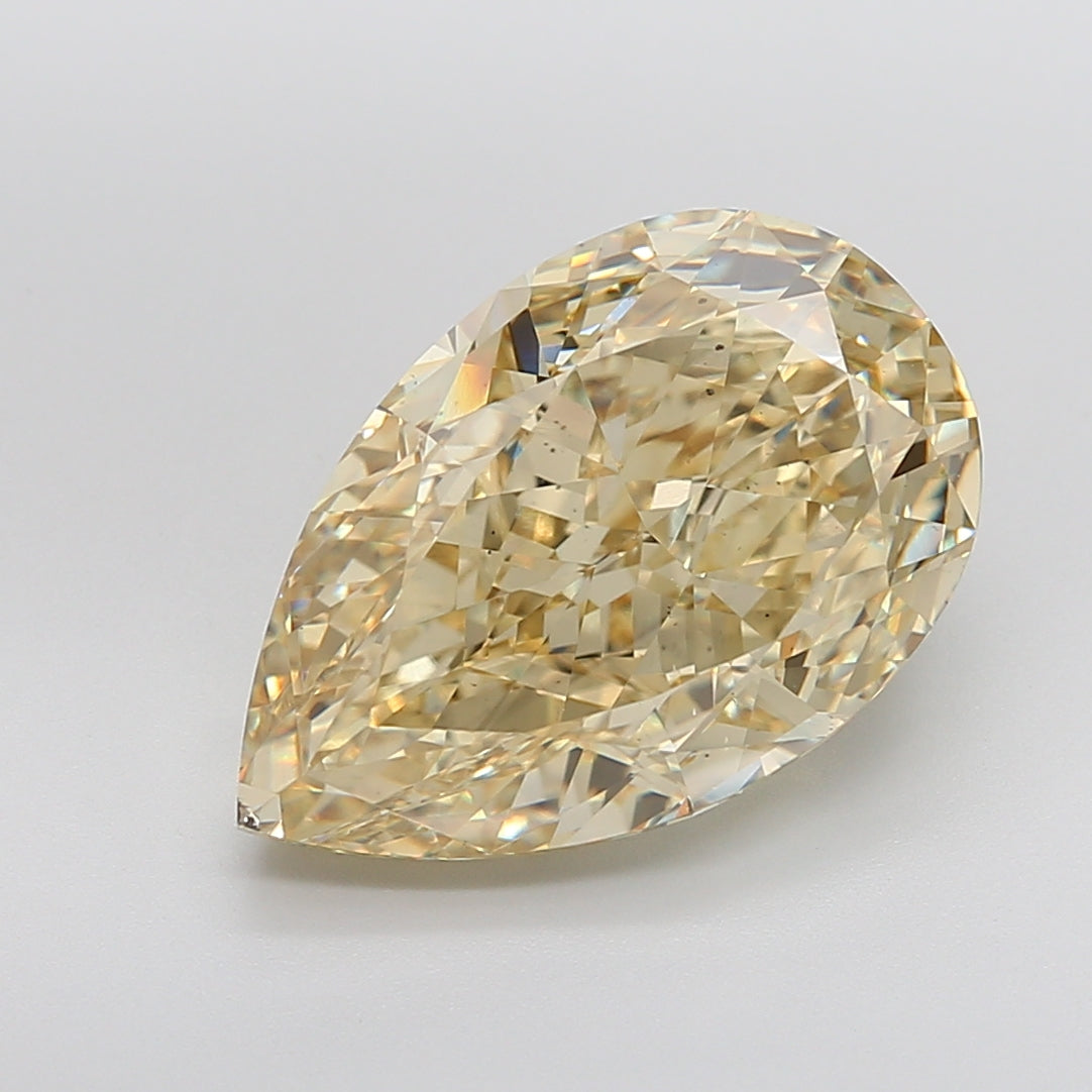 12.85 Carats Yellow Pear